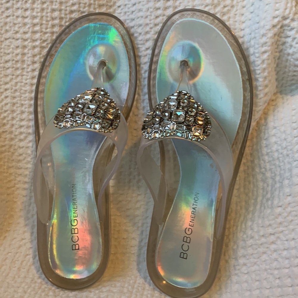 BCBGeneration Acrylic Rhinestone Sandals - 8 - Picture 6 of 6